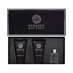 Versace Pour Homme Grooming Set - Black and Silver